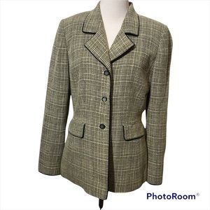 TAHARI Arthur S. Levine Tweed Blazer Business Coat Blazer Size 6